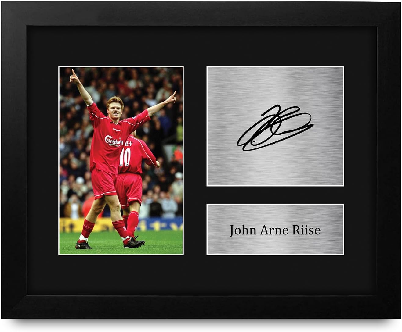HWC Trading John Arne Riise Liverpool Gifts Printed Signed Autograph Picture for Soccer Fans and Supporters - US Letter Framed (ID-008052)