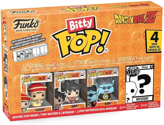 Bitty Pop! Dragon Ball Z Mystery Mini Figure - 0.9 Inch Collectible with Display Shelf