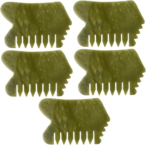 Hemoton Herramienta de relajación verde de tabla completa, raspador Meridian Guasha, peine de cara profunda, raspador de gatillo de masaje