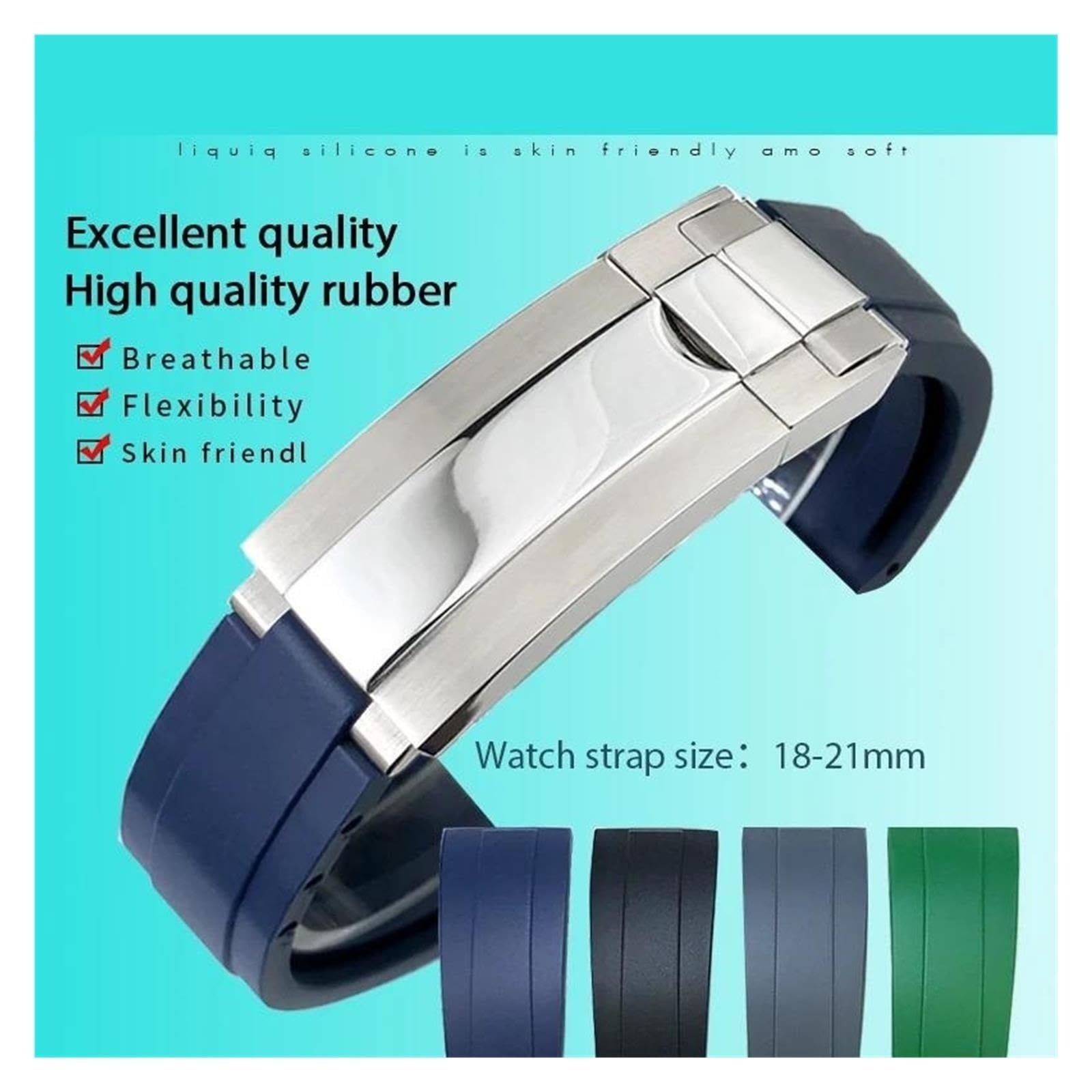 Correa de reloj silicona caucho compatible con Rolex