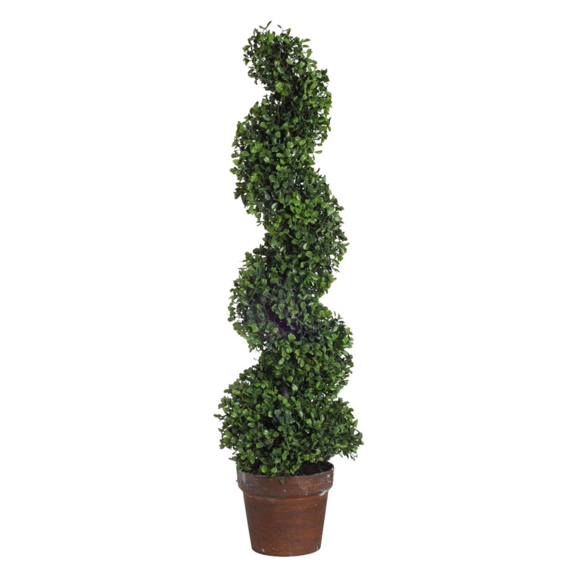 Spiral Boxwood Artificial Potted Tree - 3'