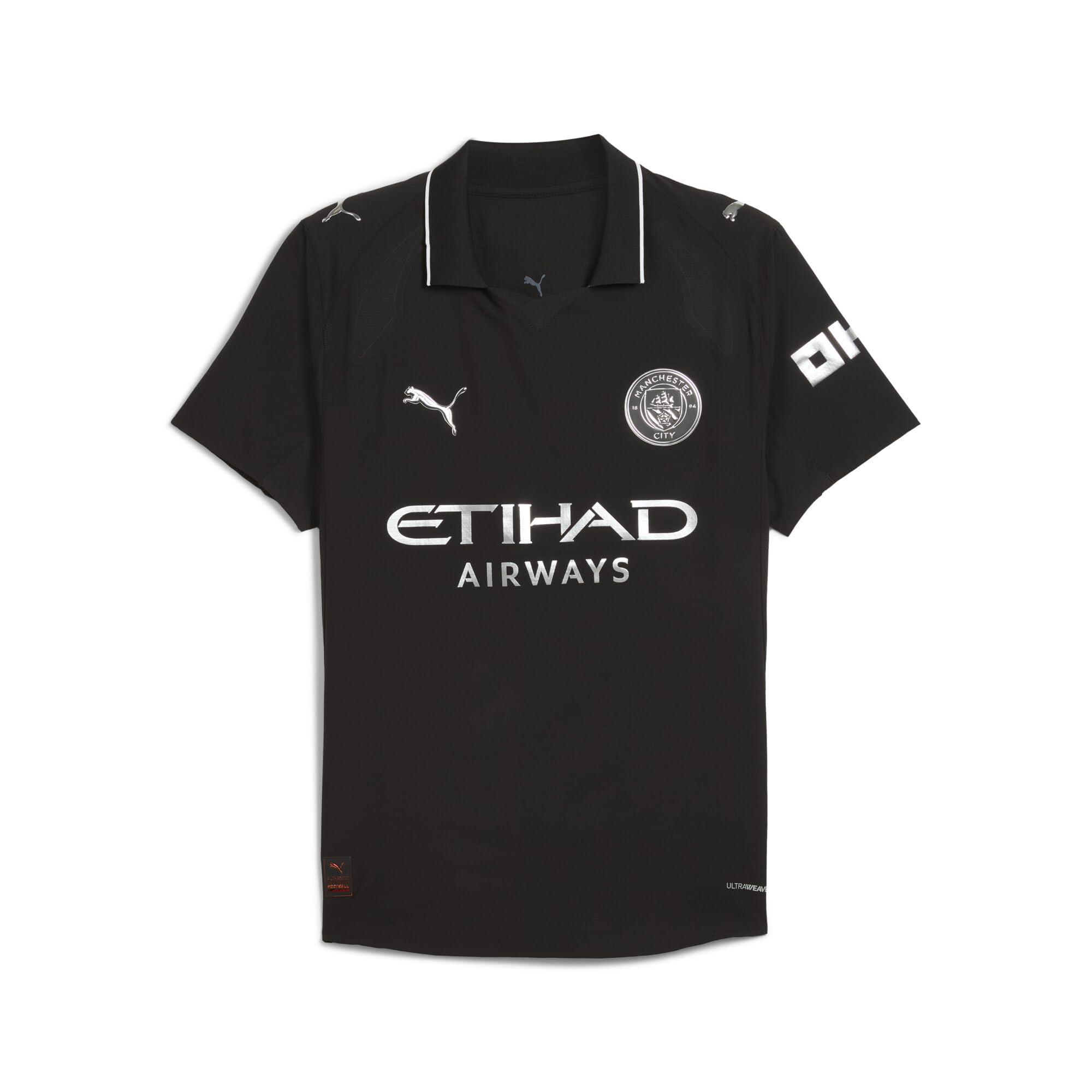 Puma Men's Black Manchester City 25/26 Authentic Away Jersey Black Size S
