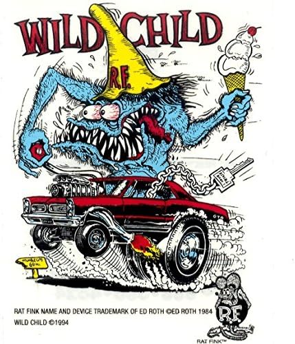Rat Fink WILD CHILD Hot Rod Decal / Sticker