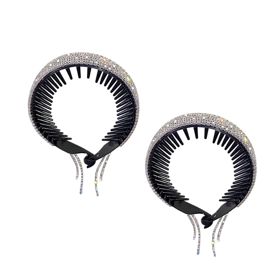Jitnga Pasador De Pelo Grande, Artefacto De Pelo De Cabeza De Bola, Hebilla De Cola De Caballo, Anillo De Pelo De Pasador De Pelo, Borla De Diamantes De Imitación, Hebilla Para Mujeres Y Niñas