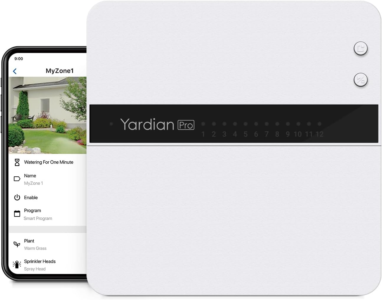 Yardian Pro Smart Sprinkler Controller (8-Zone) – Easy DIY Install, Apple HomeKit, Ethernet & Wi-Fi, Manual Buttons, Weather-Based Scheduling