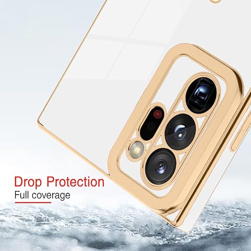 Miniatura 3 de AIGOMARA Funda compatible Samsung Galaxy Note 20 Ultra con diseño de corazón chapado blanco a prueba de golpes, protección antiarañazos, TPU suave,