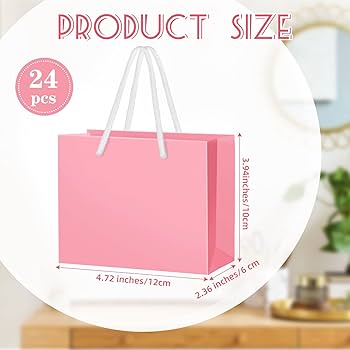 Amazon.com: Fainne 24 Pcs Pink Mini Gift Bags with Handle Amazon.com: Fainne 24 Pcs Pink Mini Gift Bags with Handle