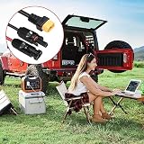 CERRXIAN 6FT Kabel przedłużający złącza solarnego do XT60, 14AWG XT60 męski na kabel zasilający panel słoneczny do akumulatora RV Solar Przenośna stacja zasilająca (male)