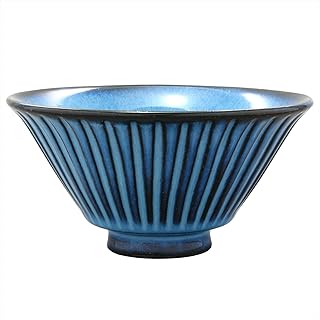 浜陶 波佐見焼 利左エ門窯 BLUE彫 飯碗 大 391095