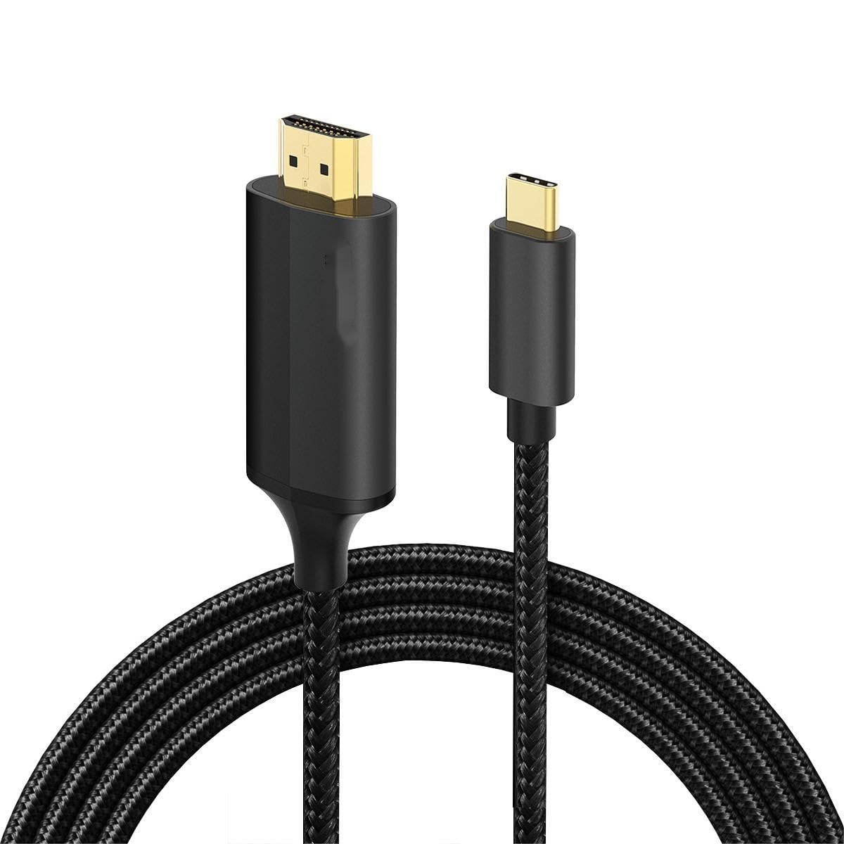 USB C to HDMI Cable1,8M,Type c to HDMI Adapter 4K Thunderbolt 3 to HDMI Cable Compatible with MacBook Pro,MacBook Air,Ipad Pro,Samsung S20/Note10/S10,HuaWei Mate 30/20/P30/20/phone15(Black)
