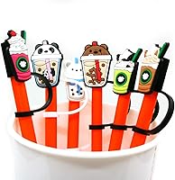 Vista 4 de 6 fundas de silicona para popotes, tapas reutilizables para popotes, puntas de popote a prueba de salpicaduras, accesorios para popote de 0.315 a