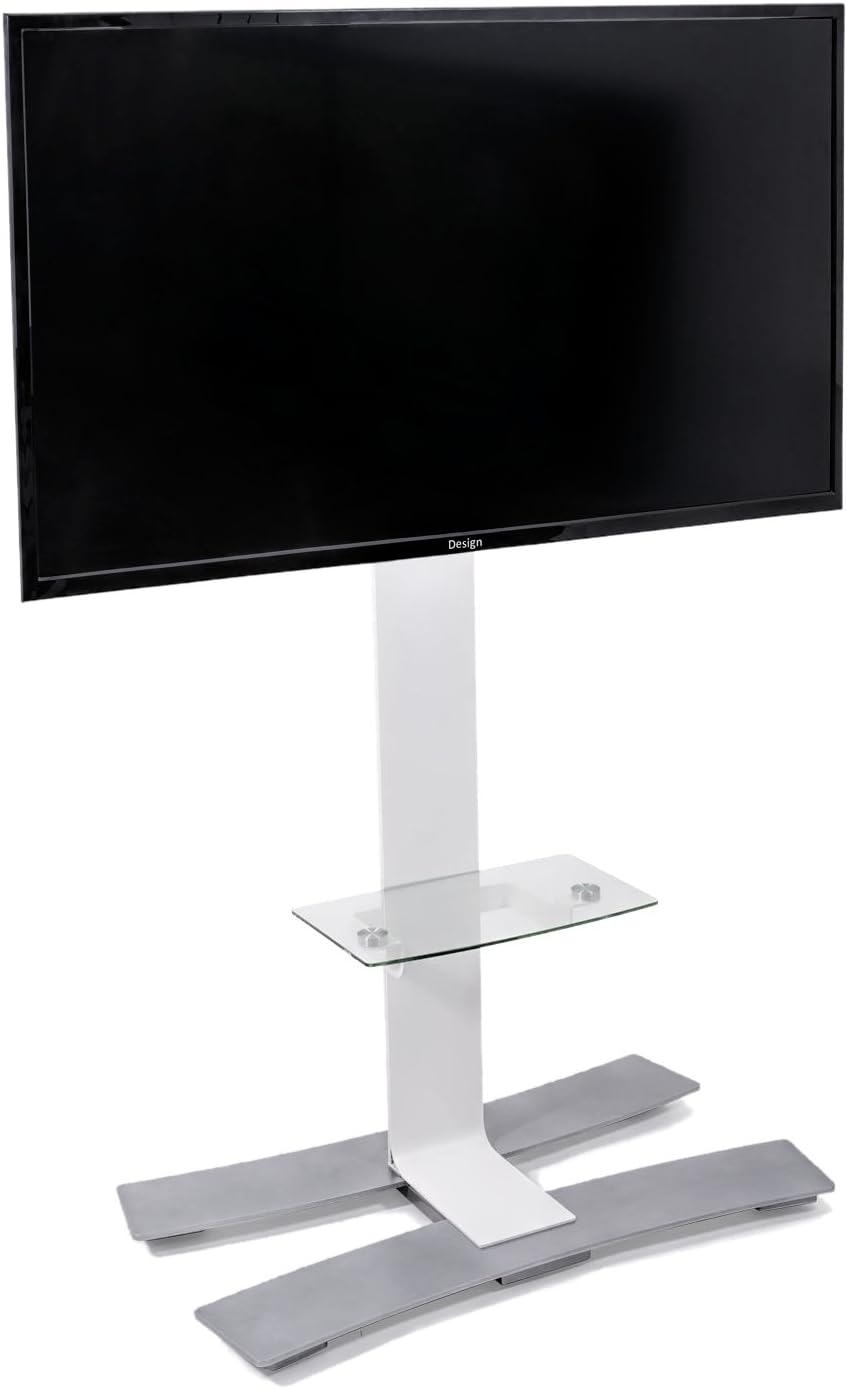 Will 1400 Mobile Stand with Shelf for 40"- 75" TV Screens (White)
