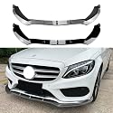 Auto Frontlippe Frontspoiler,für Mercedes-Benz C-Class W205 C180 C200 C260 2015-2018 AMG,Frontlippe Spoiler Protector Splitter Kit,A
