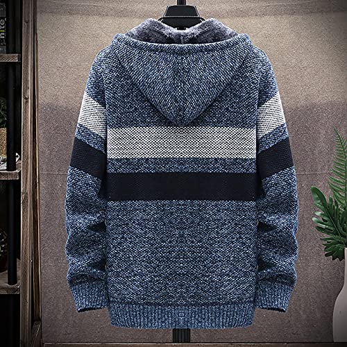 Ymosrh Flannel Jackets for Men Men's Fall and Winter Casual Sweater Jacket Warm Knit Sweater Hooded Hoodie Jackets4
