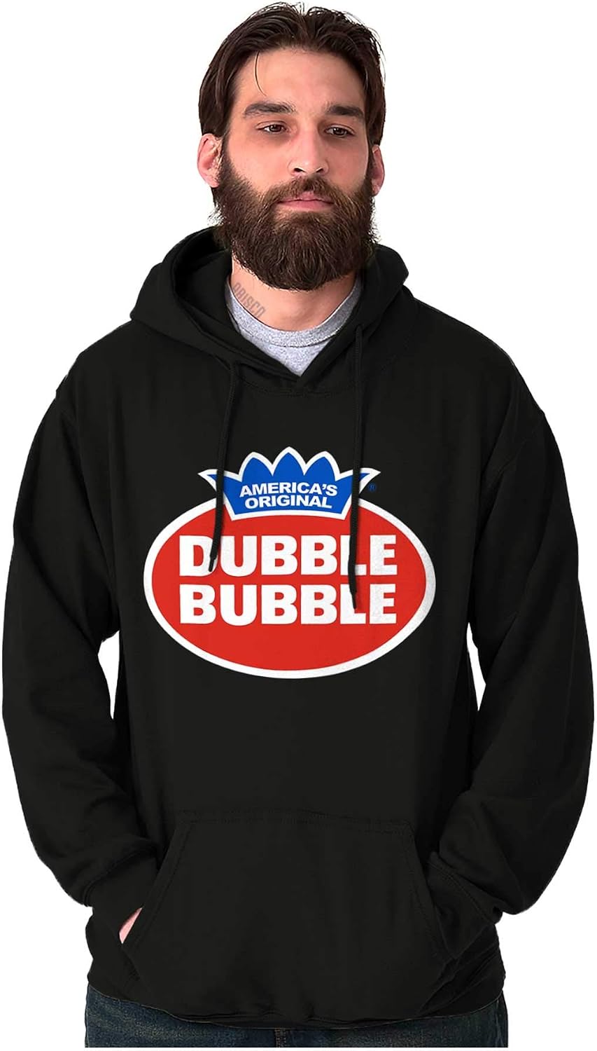 Brisco Brands Vintage Dubble Bubble Gum Double Logo Hoodie Sweatshirt Women Men