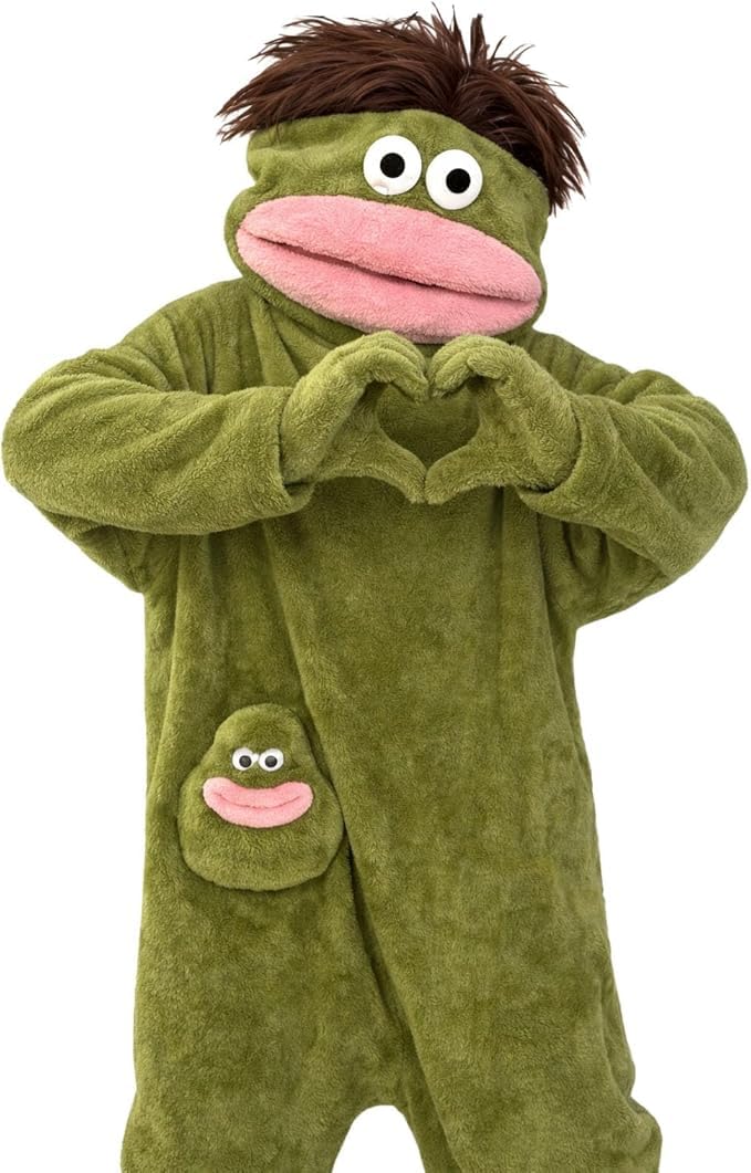 Silly Onesie. Tuta Intera Mostro Bocca Grande in Pile Corallo Morbido, per Adulti, Pigiama Divertente e Caldo per Feste di Compleanno e Carnevale