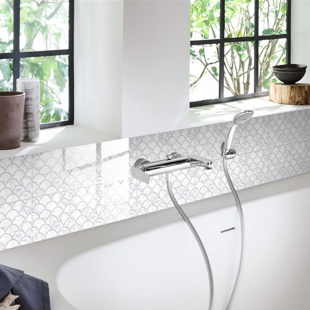 HORIWE Lot De 20 Autocollants Muraux En PVC Pour Carrelage De Cuisine, Salle De Bain, Dosseret De Sol, Imperméables Et Résistants à L'huile - 20 X 20