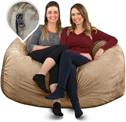 ULTIMATE SACK 5000 (5 pies) Funda para silla puff en varios colores solo funda (5000, piel de camello)