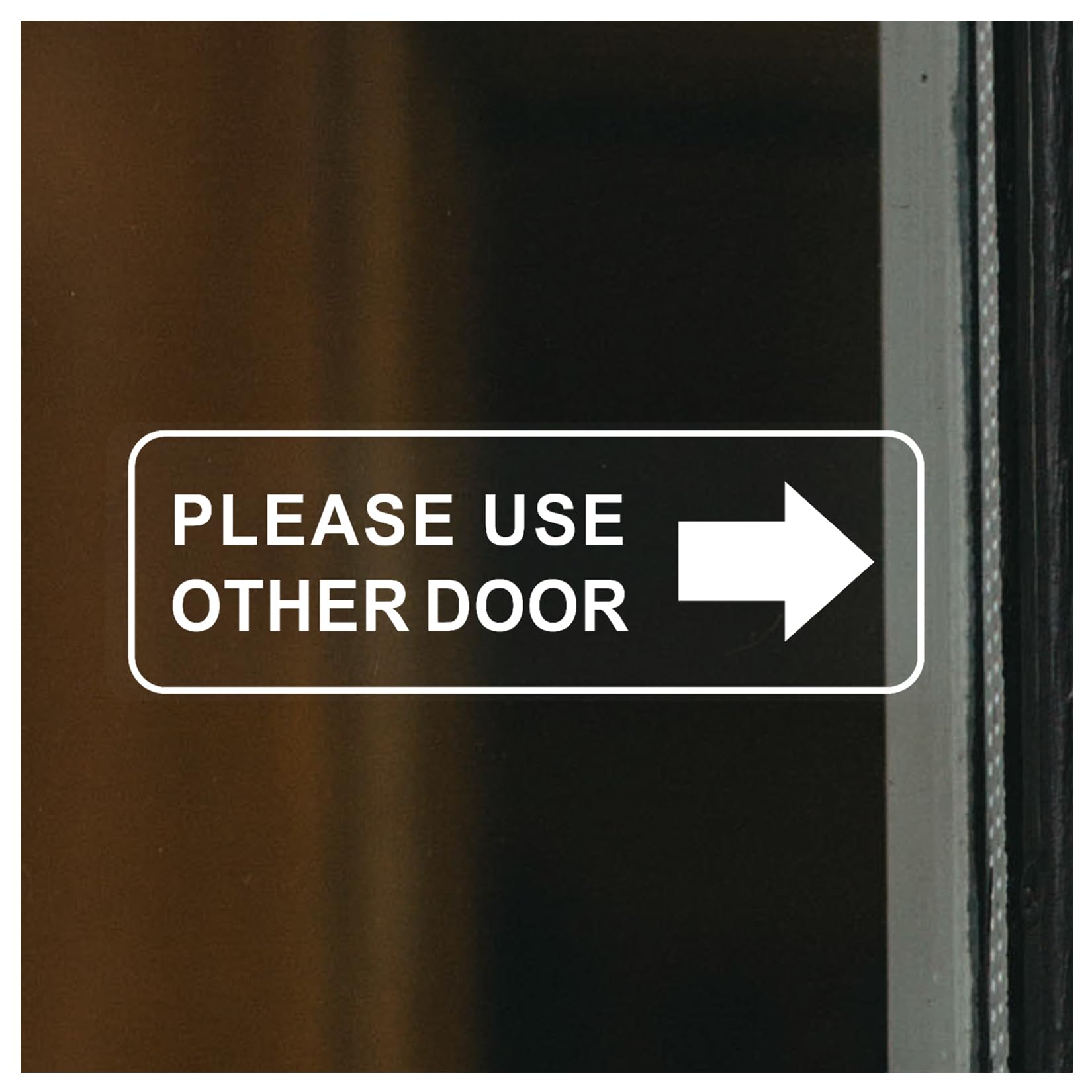 Please Use Other Door for Business Sign 12x4 Inch Sticker Left Right Arrow Sticker Sign for Door Office Waterproof UV Proof Decal 4 Pack