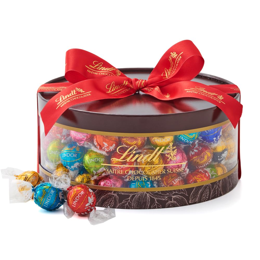 【Lindt公式】リンツ Lindt チョコレート リンドールギフトボックス サマー ギフト 80個入 個包装 手提げ袋付き ショッピングバッグL付