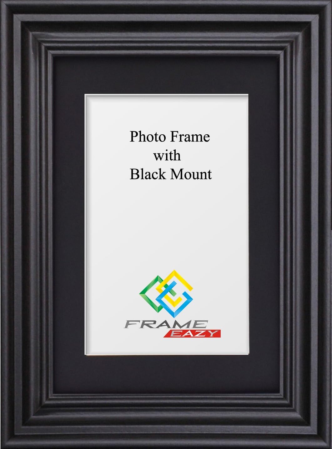 Frame Eazy Black Mount Black 94 X 69.4Cm Photo Frame With A1 To Hang Portrait Or Landscape - Swept Picture Frame With Safe Perspex Front - 94 X 69.4Cm For Picture Size A1