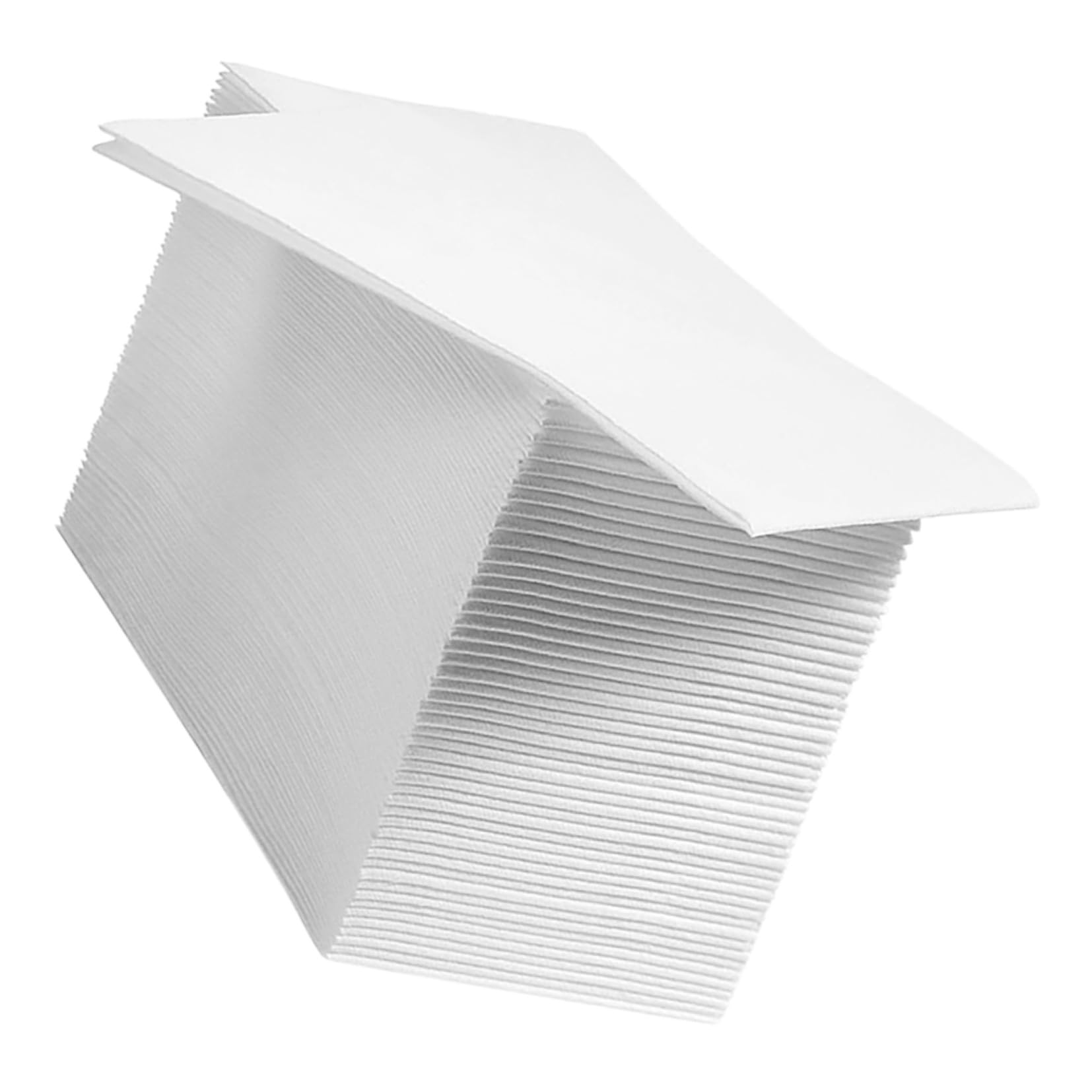 Servilletas de Papel para Fiesta y Almuerzo de 40x30 Cm, Color Blanco, Gruesas y Plegadas, Paquete de 100 Unidades para Cumpleaños y Restaurante