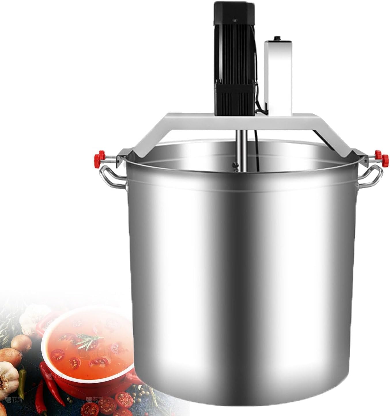 AYCDL Electric Food Mixer, 40L Stainless Steel Hot Pot Seasoning Bottom Soup Sauce Stirrer Frying Machine for Hotel Restaurant Cooking