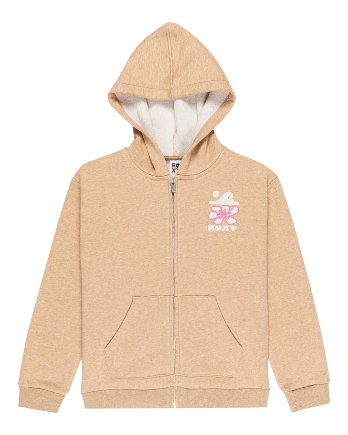 Roxy Fleece sweater SURF FEELING ZIPPED BRUSHED Girl's Brown 8