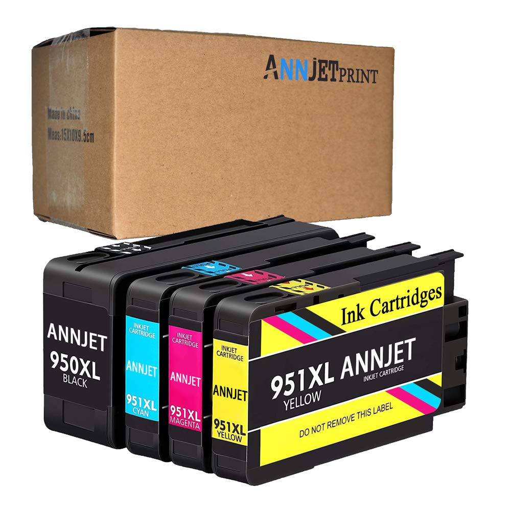 ANNJET Compatible Ink Cartridge Replacement for HP 950xl Work with HP Officejet Pro 8610 8600 8620 8630 8100 8625 8615 8640 8660 251dw 276dw Printer