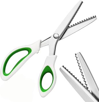 Pinking Shears,9 Zig Zag Scissors for Fabric,Pinking Shears Scissors for Fabric Cutting,Professional Handheld Dressmaking