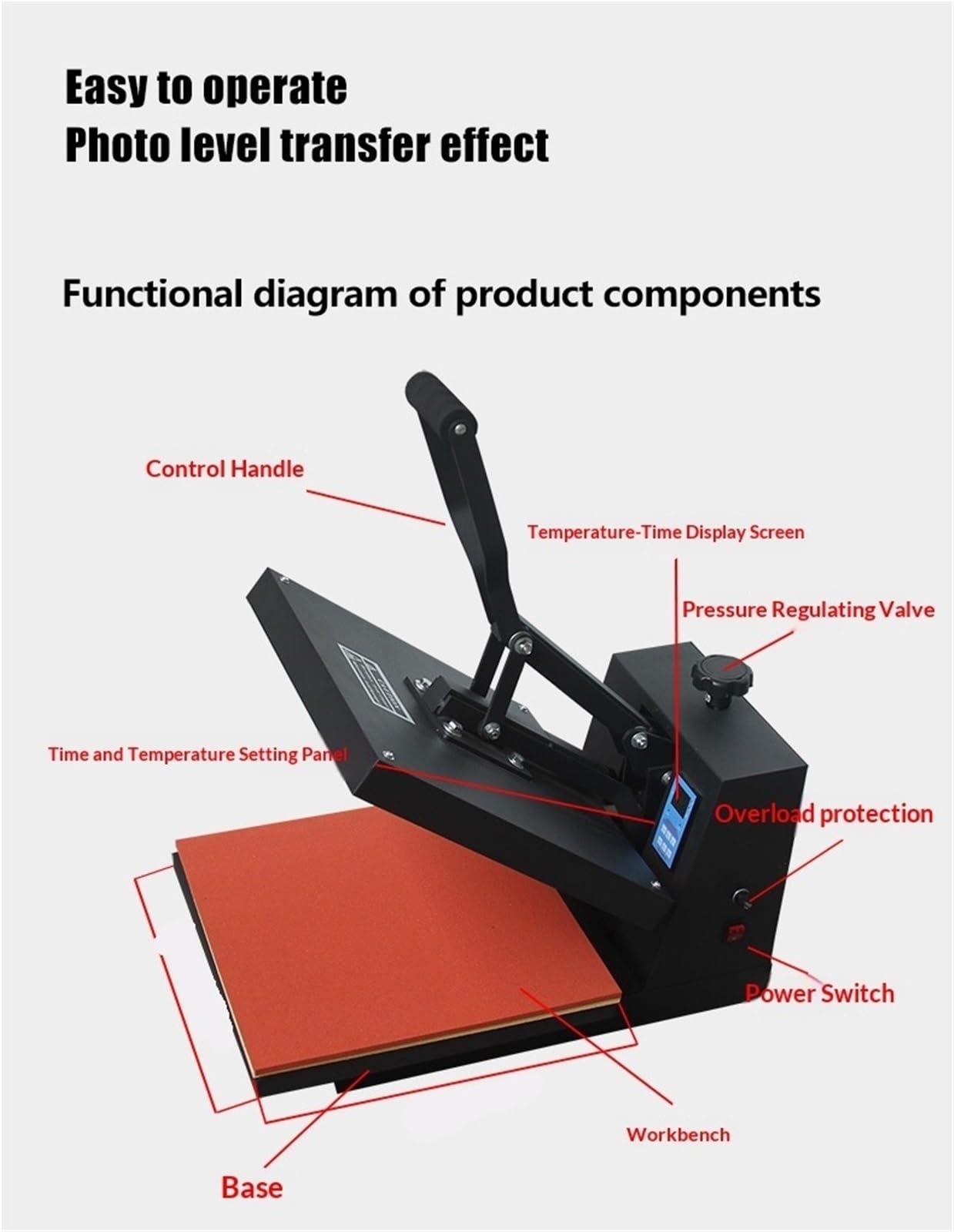 Maszyna do tłoczenia na gorąco, Tłoczenie Folią Na Gorąco Mmachine Prasa Termiczna Drukarka Sublimacyjna Ręczny Transfer Z Klapką Poduszce DIY T-Shirt do skóry, tkaniny