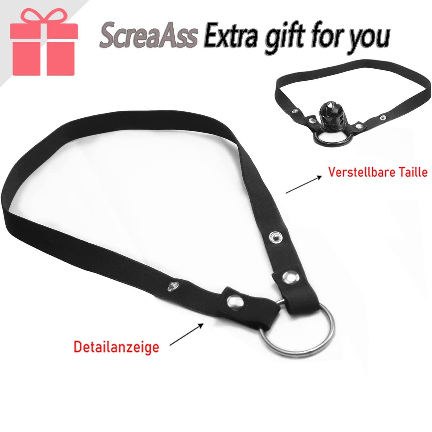 Gebogen Groß Peniskäfig Edelstahl Männliche Keuschheit Gerät Mit CBT Spikes & Harnröhren-Dilatator & Gürtel & Anti-Drop Ringe Cock Cage Stimulieren SM Bondage Sex Spielzeug Für Männer,Runden,50mm
