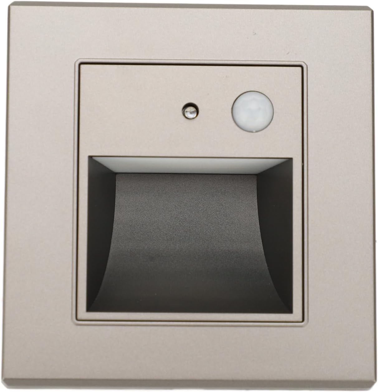 Motion Sensor Step Lights, 4 Pcs Professional 110-240V Flame PC Soft Lighting Bedroom Sensor Night Light for Bedroom for Staircase (Grey)