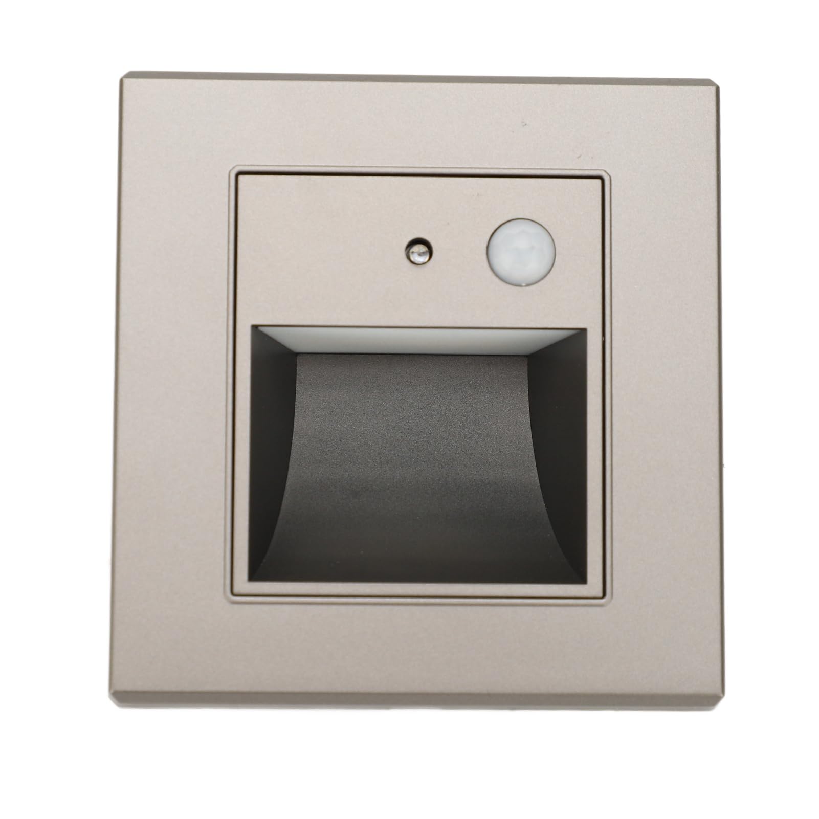 Cryfokt Stufenlichter mit Bewegungsmelder, 4 Stück, Intelligentes Induktions-Nachtlicht für Schlafzimmer, Treppen, Flur, 110–240 V, Warmweißes PC-Material (hellgrau)