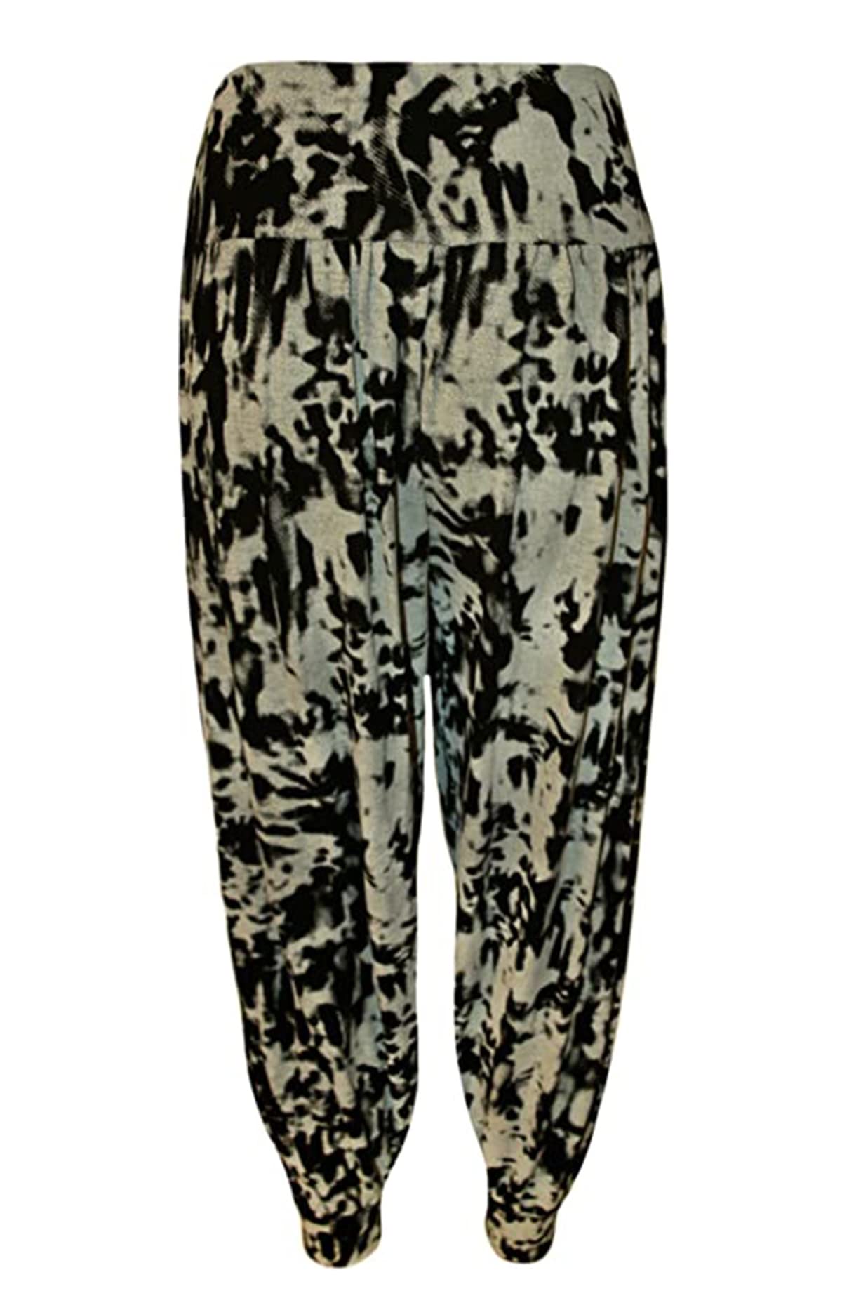 Purple Hanger Women's Tiedye Floral New Printed Hareem Loose Baggy Trousers Print Pattern Long Harem Pants Plus Size (24-26, )