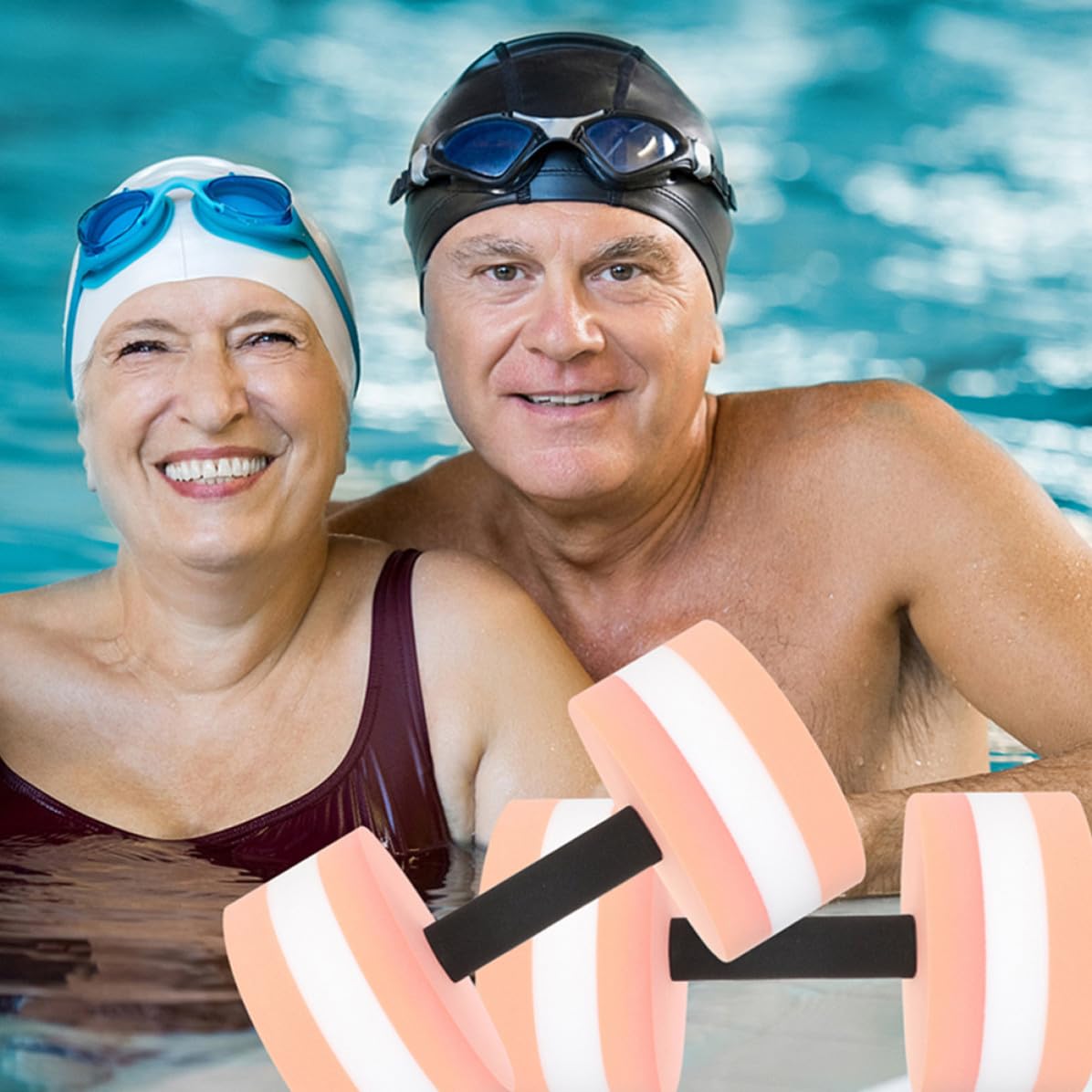 CLISPEED 4 Stück Eva Wasserhantelset für Erwachsene Leichte Poolgewichte zur Wassergymnastik Verbessert Balance und Stabilität für Schwimmbäder und Rehabilitation