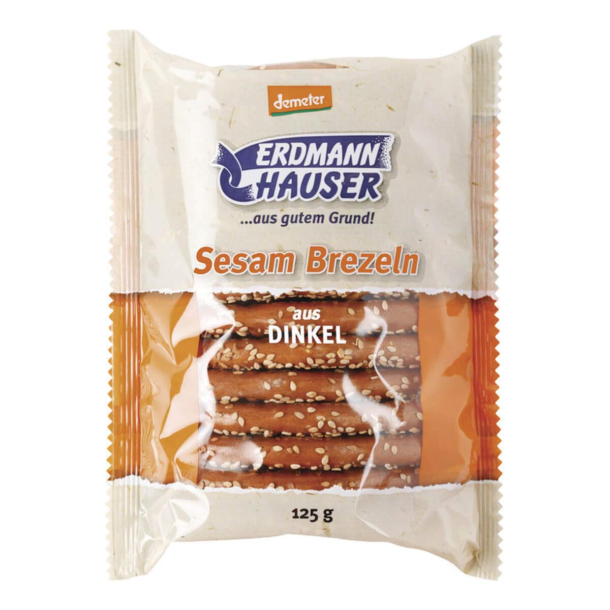 ErdmannHauser - demeter Dinkel-Brezeln mit Sesam - 125 g - 12er Pack