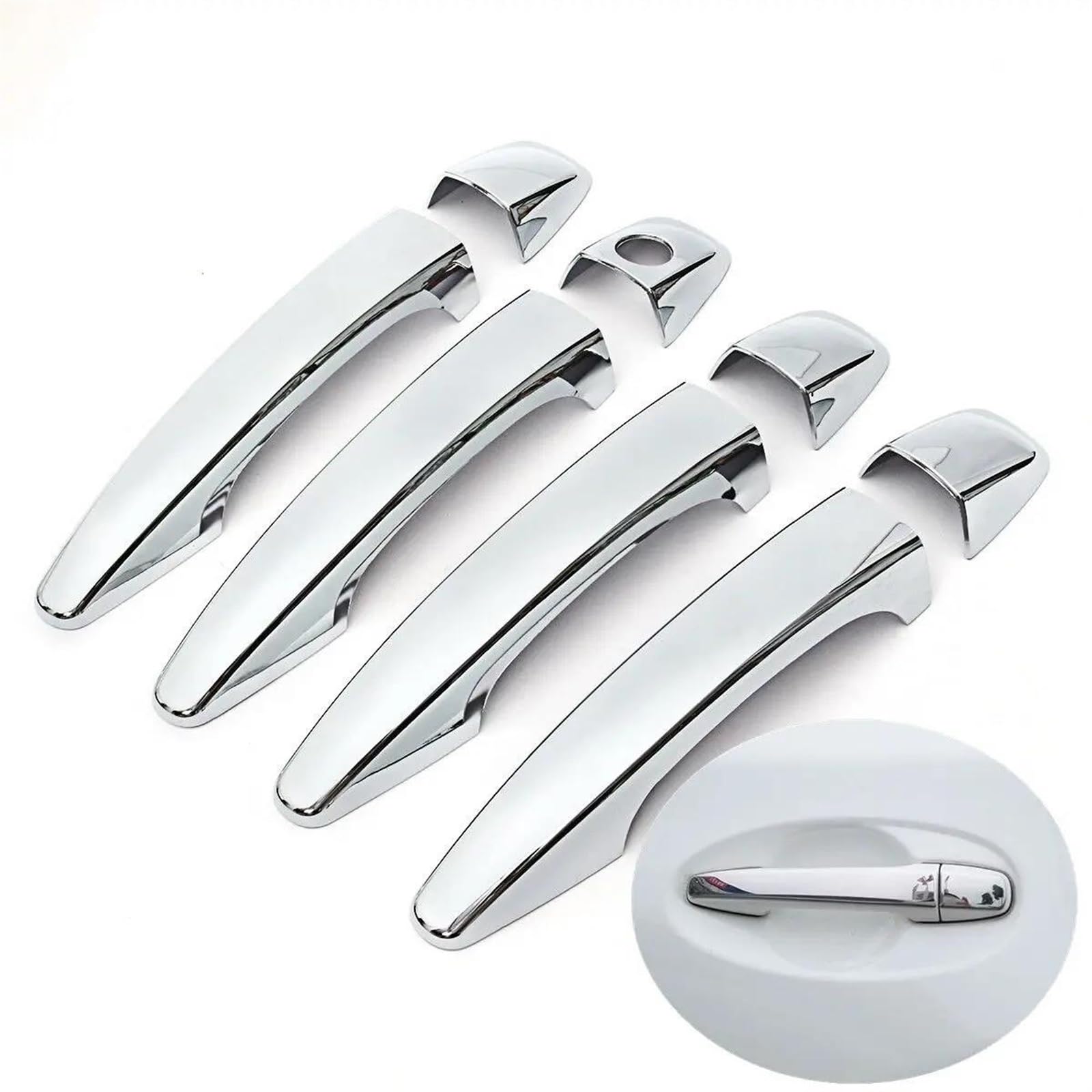 NMJLQW Car Accessories Door Handle Trim ABS Exterior Strip Cover Decorative for Toyota for Avensis T270 2009-2017