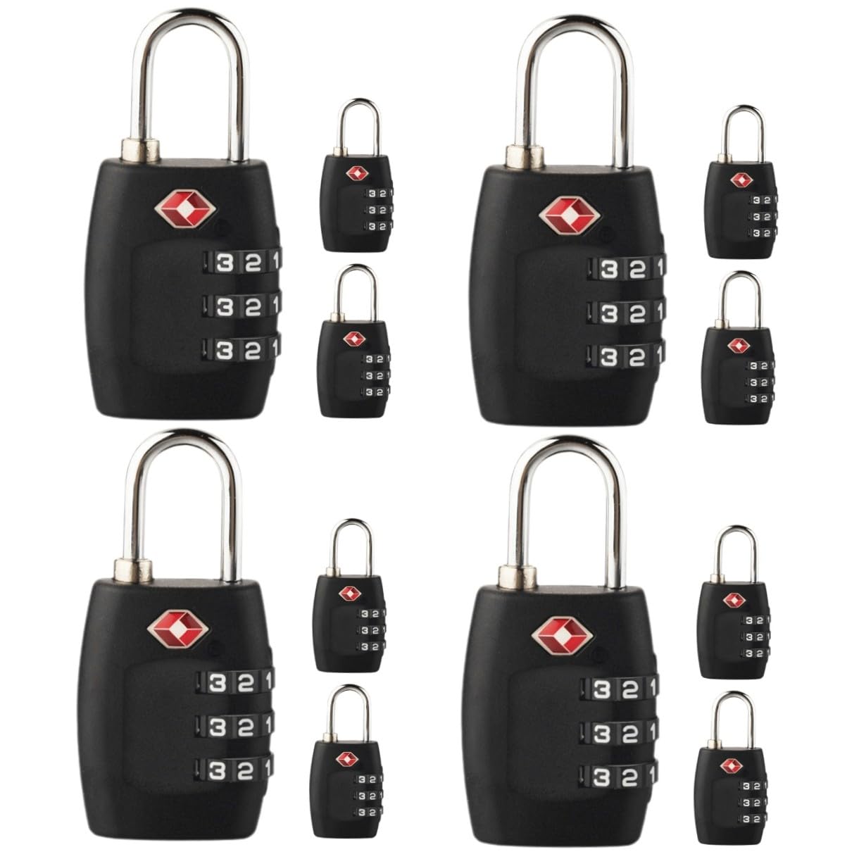 Angoily 12pezzi Serrature Combinazione Per Valigie e Bagagli Design Moderno e Facile Da Usare Adatte Per Viaggi e Zaini Sicurezza Senza Chiave Con Codice
