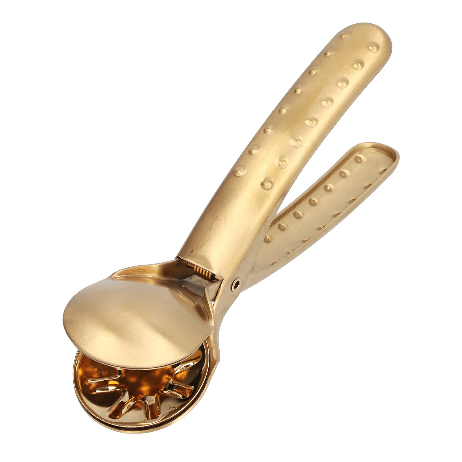 Nut Cracker, Portable Stainless Steel Nutcracker Multifunction Chestnut Clip Cross Blade Nut Crackers and Picks Pecan Cracker for Nut(Gold)