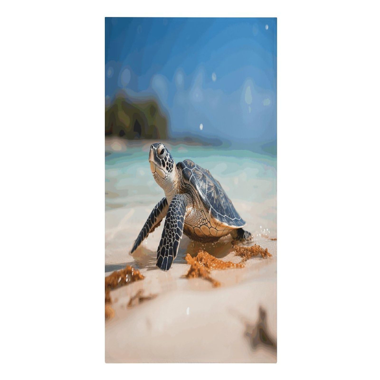 Adfgyerh Women's Style Sea Turtle On The Beach Microfiber Sand Free Towels Large Quick-Dry. Beach Towel For Swimming Pool Camping Beach .Beach Accessories， They Are Essential Accessories For Adults, And Men, Vacation