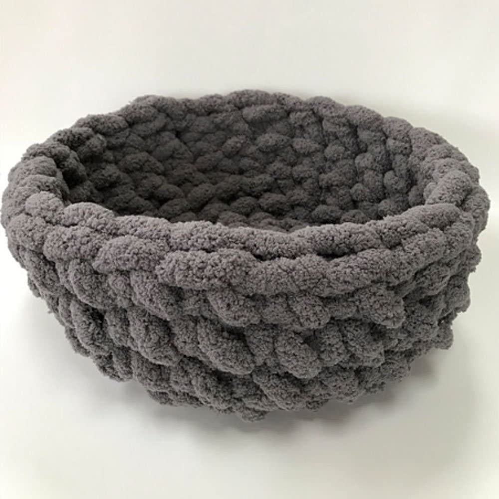 Hilo de punto grueso Hilo de punto de brazo súper voluminoso Hilo suave Hilo grueso suave Hilo grueso Hilo de manta grueso de bricolaje Hilo de lana de bricolaje (Color : Dark Grey, Size : 1kg)