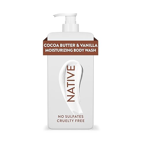 Native Moisturizing Body Wash Contains Naturally Derived Ingredients | for Women & Men, Sulfate, Paraben, & Dye Free Leaving Skin Soft & Hydrated | Cocoa Butter & Vanilla 18 oz - Cocoa Butter & Vanilla