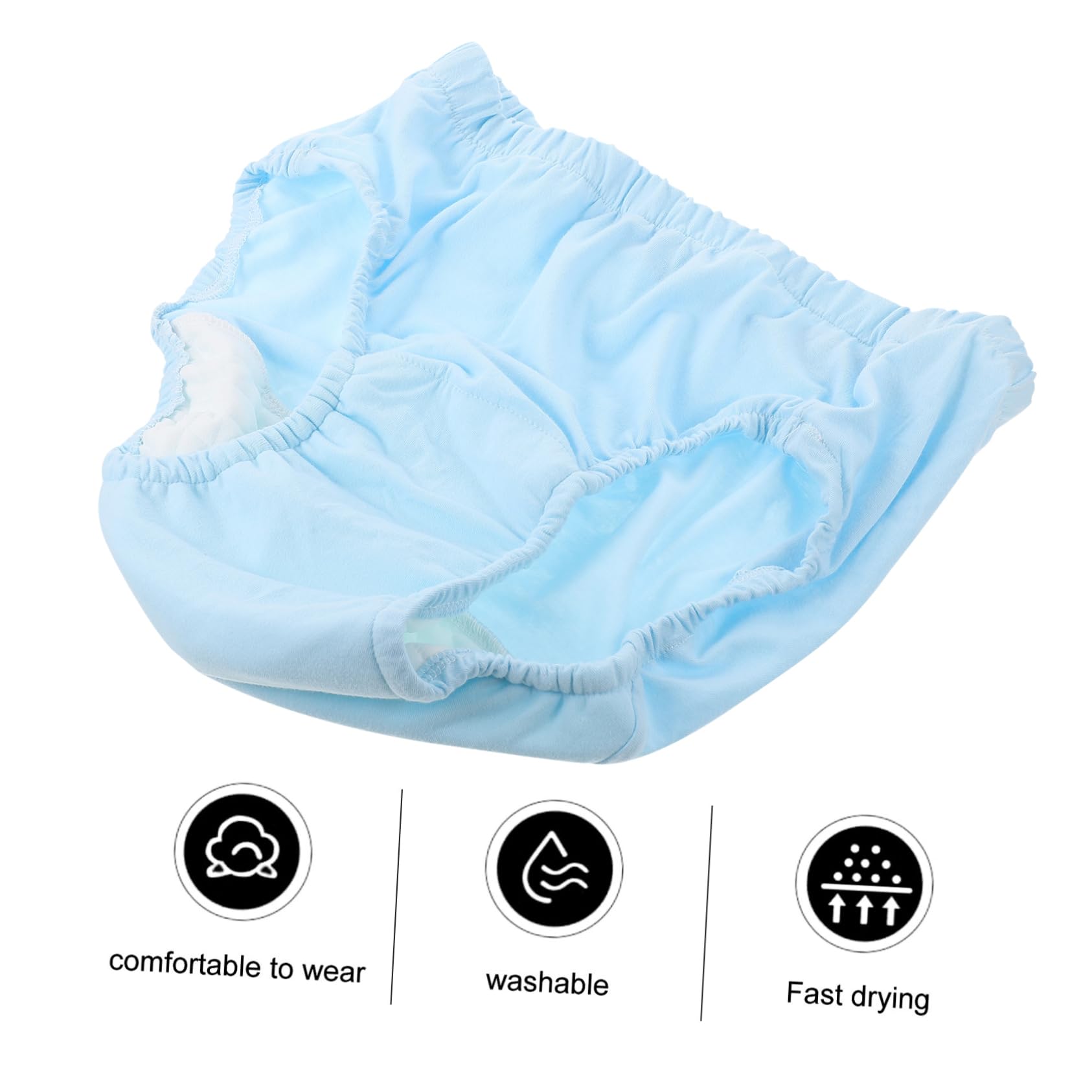 FOMIYES 3pcs Elderly Incontinence Diaper Leakproof Washable Cotton Underwear 's Diapers