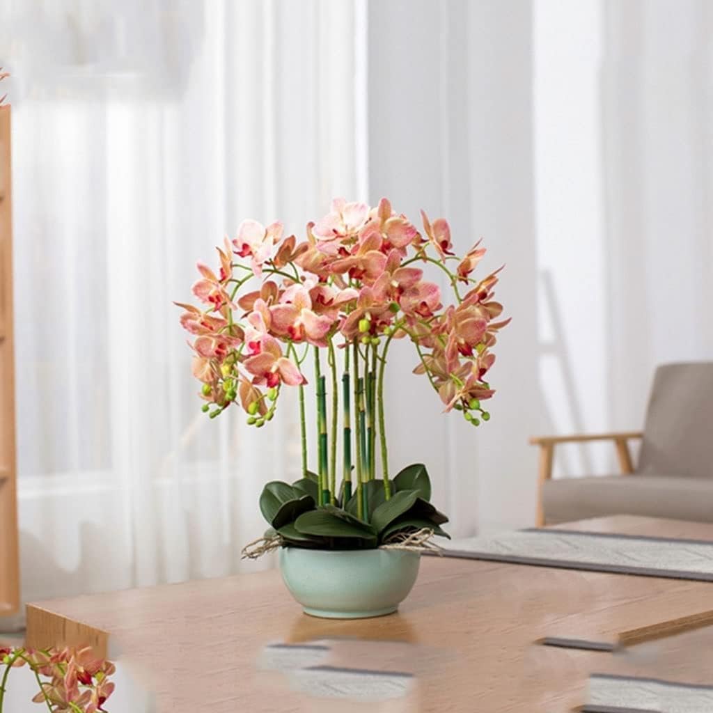 Sztuczny Kwiat Lateksowy Sztuczna Orchidea Z Ceramiczną Doniczką Sztuczne Kwiaty Phalaenopsis Sztuczne Kwiaty 56 Cm Sztuczne Orchidee Sztuczne Kwiaty