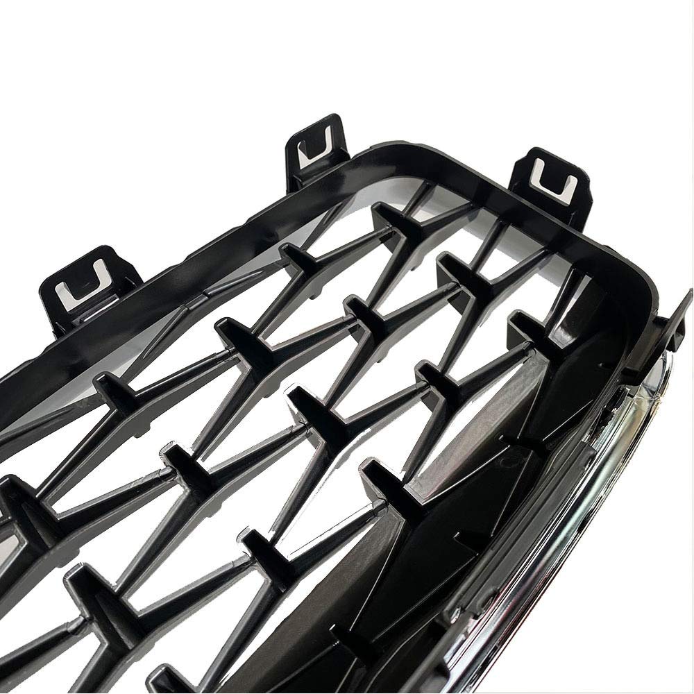 Geetha przedni grill zderzaka samochodowego kratki wyścigowe, dla BMW, serii 3 F30 F31 320i 325i 328i 330i 335i 2012-2018 diamentowa kratka