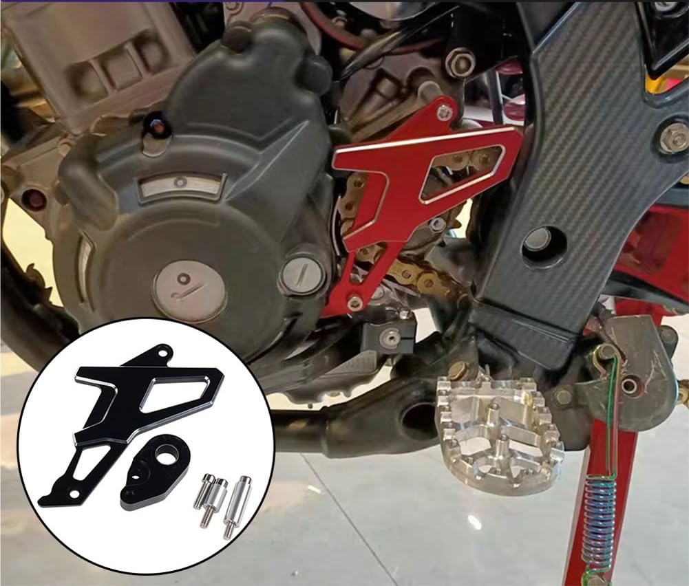 Motocyklowego Łańcucha Ochraniacz Do CRF300L CRF300 CRF250L | Osłona przedniej zębatki motocykla Osłona łańcucha Osłona zabezpieczająca(Red)