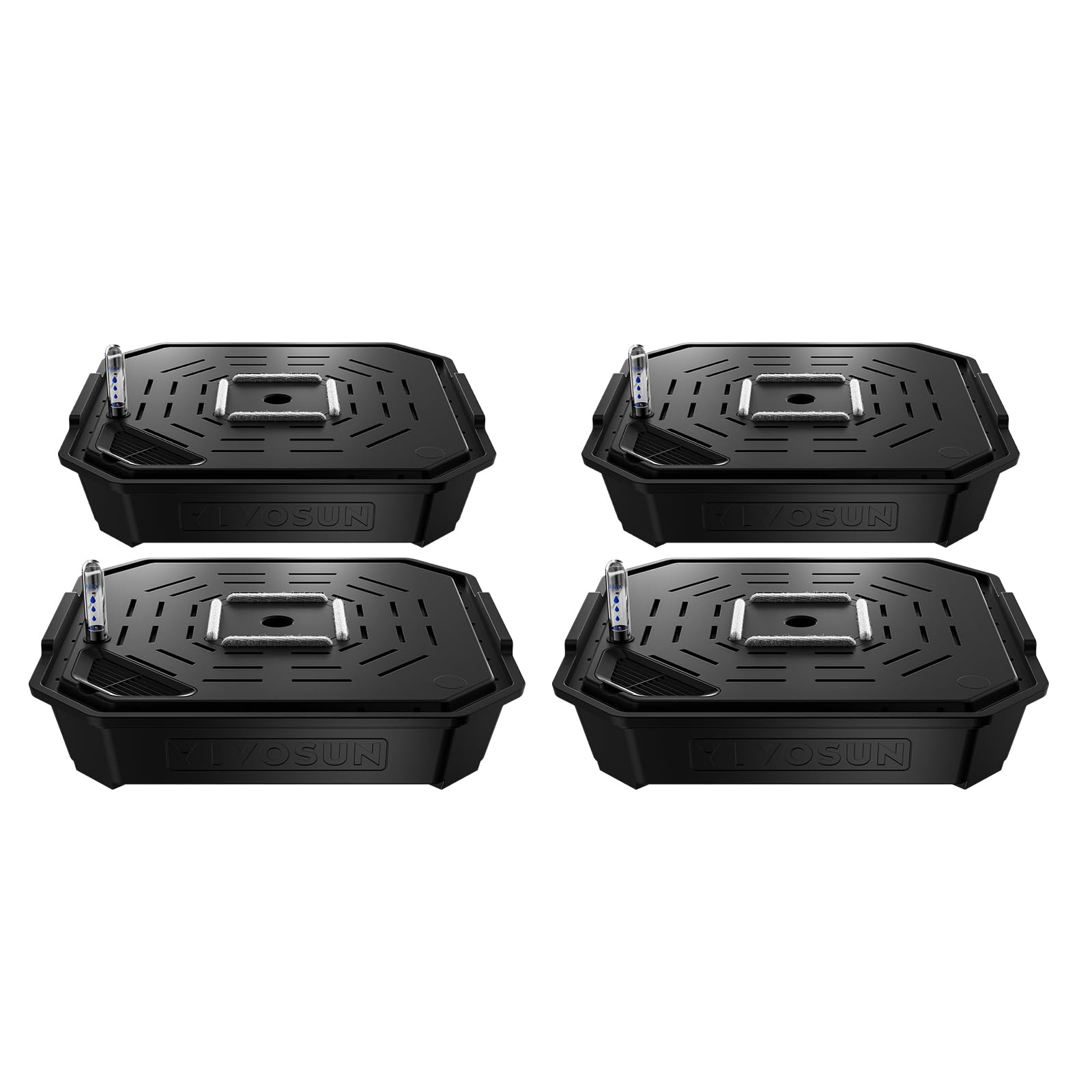 VIVOSUN 4-Pack FlexFeed Self-Watering Pots, Auto Irrigation Fabric Pot Base with Water Meter & Maintenance Window, for Use Indoors/Outdoors in Grow Tents, Greenhouses, Gardens