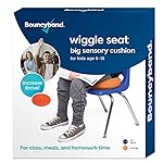 Bouncyband - Wiggle Seat - Orange, 13 D - Large Sensory Cushion for Kids Ages 6-18+ - Promotes Active Learning, Improves Student Productivity, Includes Easy-Inflation Pump