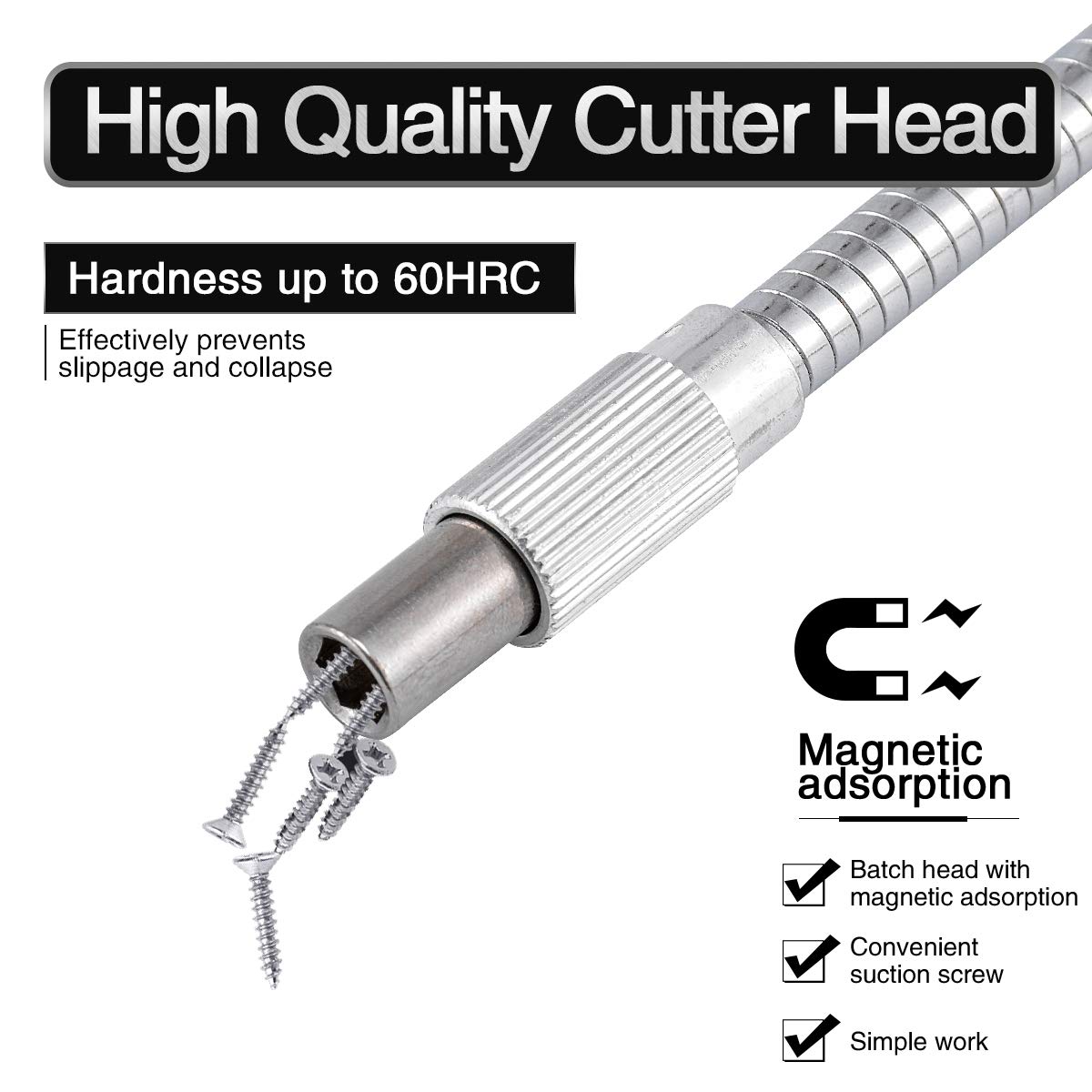 Prolunga Flessibile Per Trapano 295mm - Attacco Magnetico 1/4", Snodabile Per Spazi Stretti - Foto 3